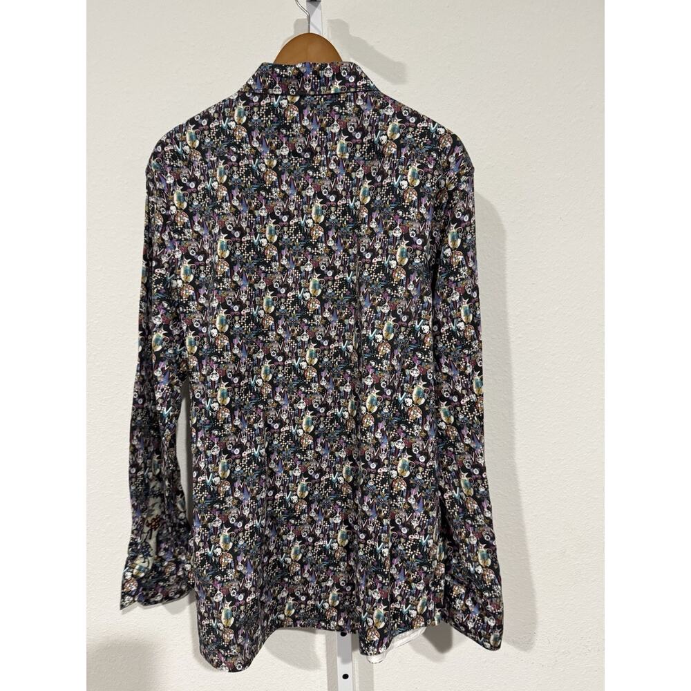 Robert Graham mens shirt embroidered Webb Pattern Geometric EUC Sz XL Classic - Picture 10 of 15